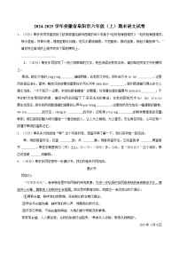 2024-2025学年安徽省阜阳市六年级（上）期末语文试卷