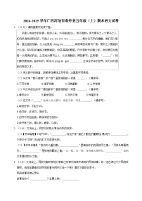 2024-2025学年广西河池市南丹县五年级（上）期末语文试卷