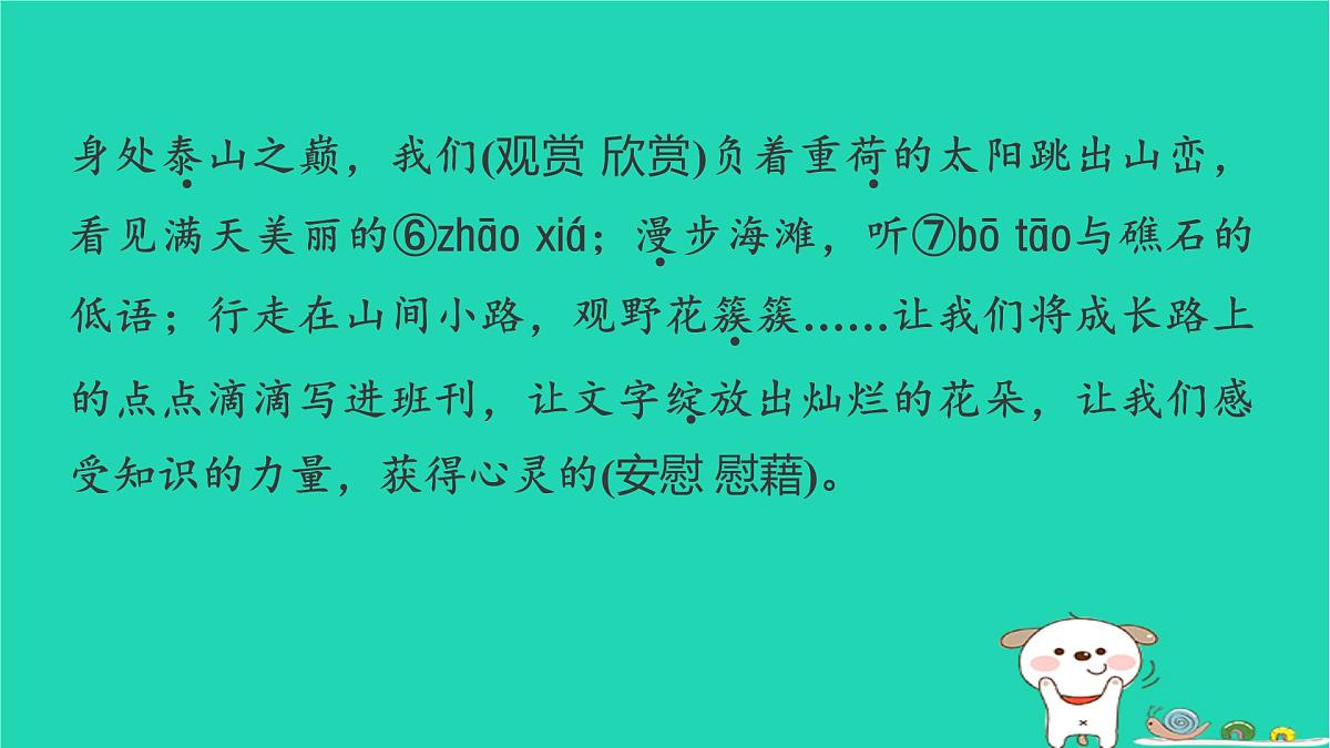 2025四年级语文下学期期末综合素质达标习题课件新人教版第5页