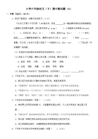 统编版小学六年级语文(下)期中测试题(有答案) (4)