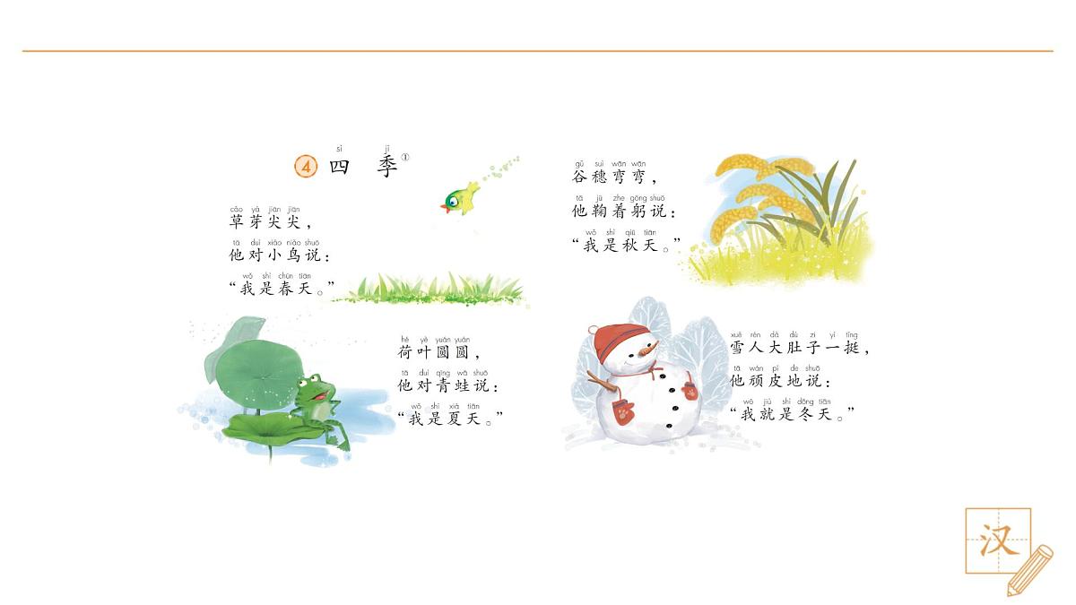 2024-2025学年一年级下册部编版语文教学课件-春夏秋冬(第1课时)第2页