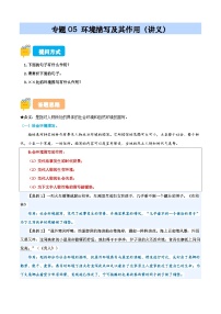 專題05 環(huán)境描寫及其作用（講義）（原卷+答案解釋）2024-2025學(xué)年小升初語文講練測 統(tǒng)編版