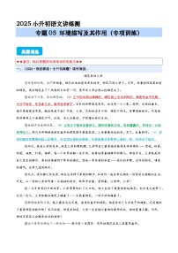 專題05 環(huán)境描寫及其作用（專項(xiàng)訓(xùn)練）（原卷版+答案與解釋）2024-2025學(xué)年小升初語文講練測 統(tǒng)編版