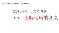 專題08 理解詞語的含義（課件）2024-2025學(xué)年小升初語文復(fù)習(xí)講練測（統(tǒng)編版）