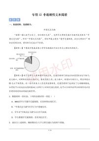專(zhuān)項(xiàng)12 非連續(xù)性文本閱讀-2024-2025統(tǒng)編版六年級(jí)下冊(cè)期中專(zhuān)項(xiàng)練習(xí)（小學(xué)語(yǔ)文）