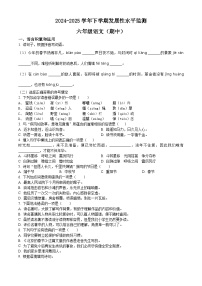 六年級(jí)下冊(cè)期中考試 語(yǔ)文試卷（原卷+答案）2024-2025學(xué)年 第二學(xué)期 （統(tǒng)編版）