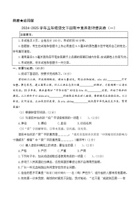 五年级语文下学期期中素养测评 （提高卷01）（考试卷+答案与解释）2024-2025学年（统编版）