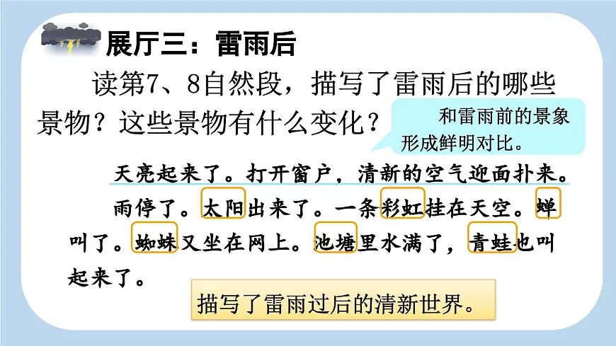 新统编版小学语文二下 课文5 16《雷雨》新课标课件(第二课时)第4页