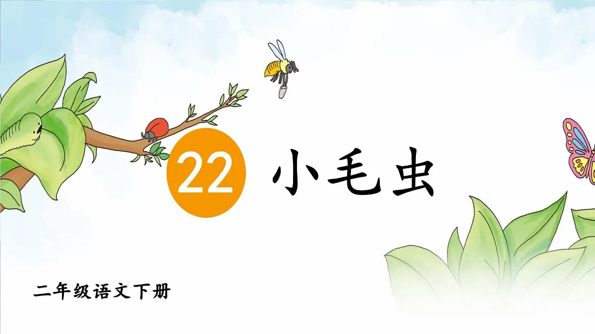 新统编版小学语文二下 课文6 22《小毛虫》教学课件(第一课时)第2页