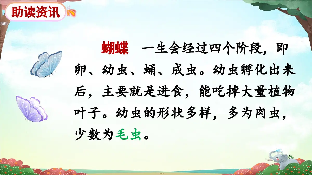 新统编版小学语文二下 课文6 22《小毛虫》课件(第一课时)第3页