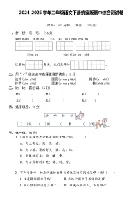 2024-2025学年二年级下学期语文期中综合测试卷