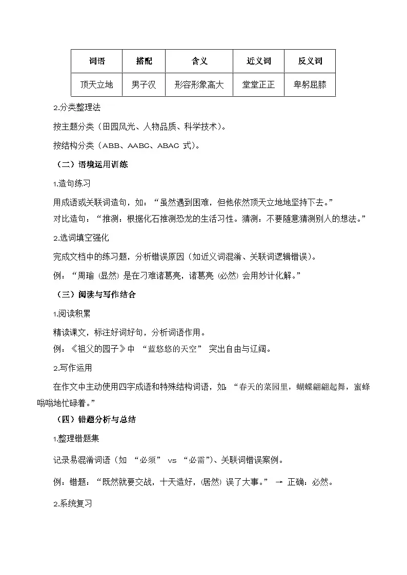 专项04 词语运用-2024-2025学年语文五年级语文下册期中专项练 统编版第3页