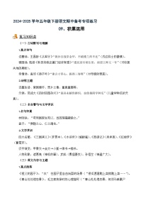 專項(xiàng)09  積累運(yùn)用-2024-2025學(xué)年語文五年級(jí)下冊(cè)期中專項(xiàng)練 統(tǒng)編版