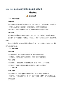 專項(xiàng)12  課內(nèi)閱讀-2024-2025學(xué)年語文五年級下冊期中專項(xiàng)練 統(tǒng)編版