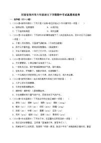 2024-2025學(xué)年河南省鄭州市六年級語文下學(xué)期期中考試真題重組卷（統(tǒng)編版）
