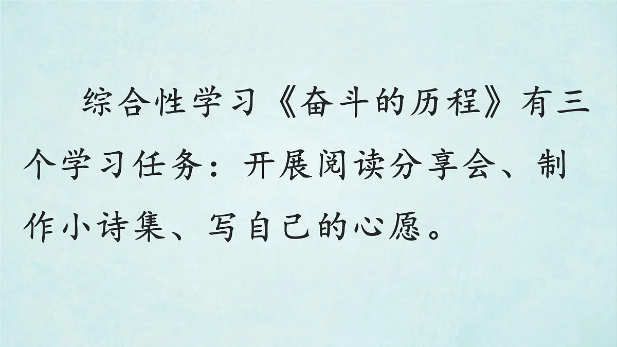 新统编版小学语文六下 第四单元《综合性学习:奋斗的历程》学习任务群教学课件第3页