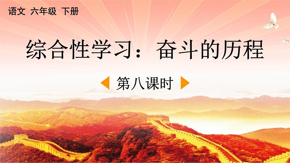 新统编版小学语文六下 第四单元《综合性学习:奋斗的历程》课件(第八课时)第1页