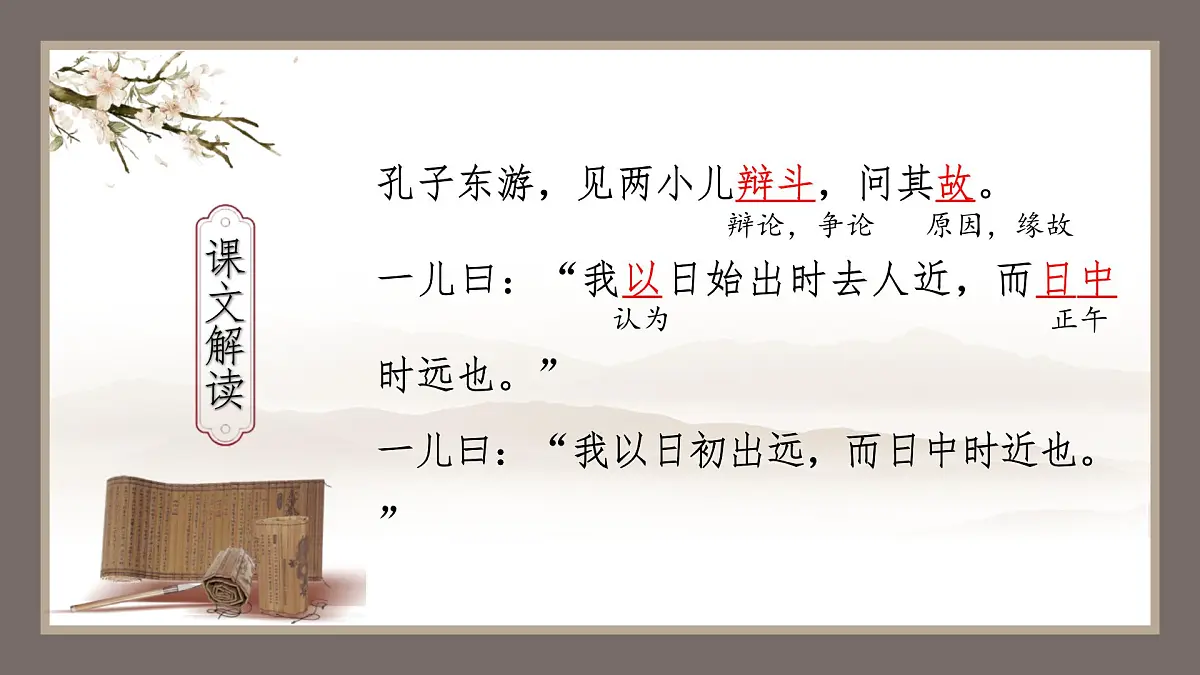 统编版(2024)六年级语文下册14文言文二则-两小儿辩日ppt课件第5页