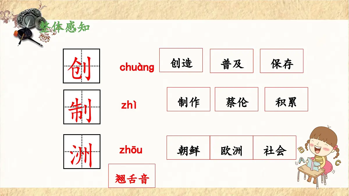 新统编版小学语文三下 3-10《纸的发明》 课件(第一课时)第6页