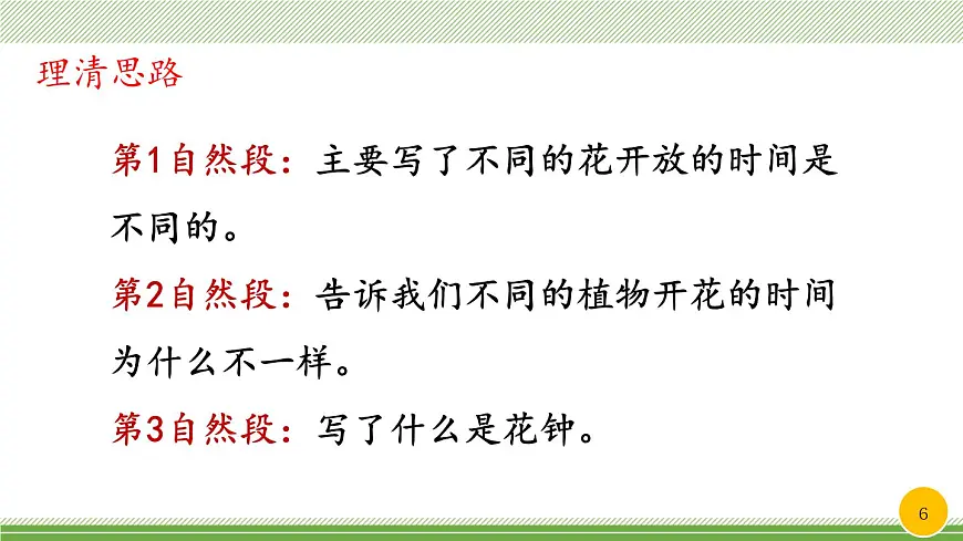 新统编版小学语文三下 4-13《花钟》教学课件(第一课时)第6页