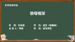 小学统编版（2024）慈母情深教学ppt课件