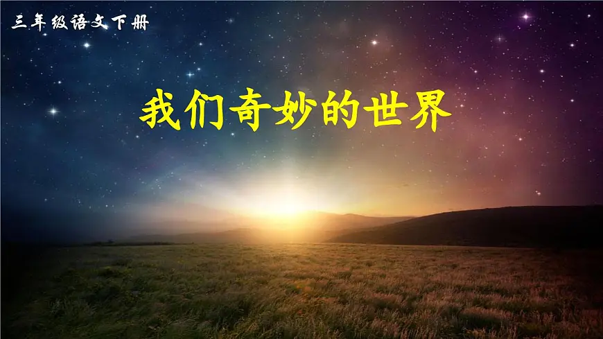 新统编版小学语文三下 7-22《我们奇妙的世界》课件第1页