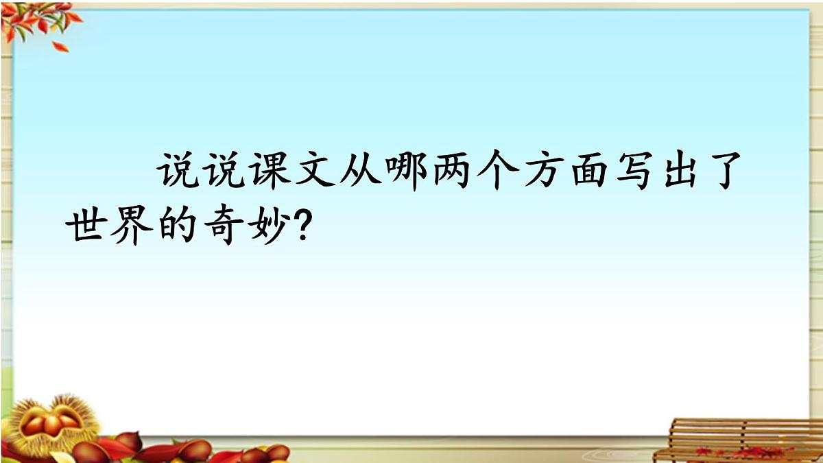 新统编版小学语文三下 7-22《我们奇妙的世界》课件第6页