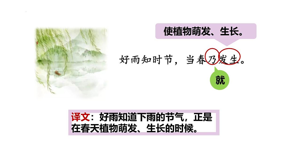 统编版(2024)六年级语文下册古诗词诵读-春夜喜雨课件ppt第5页