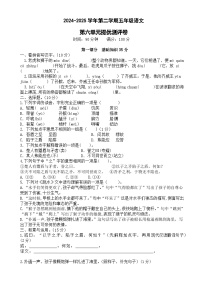 五年级下册语文 第六单元提优测评卷（试题+答案与解释）2024-2025学年统编版