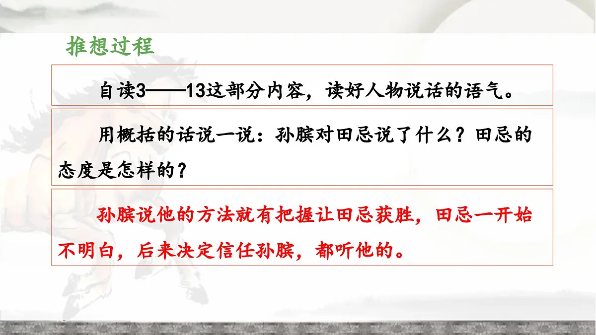 新统编版小学语文五下 6-16《田忌赛马》教学课件(第二课时)第4页
