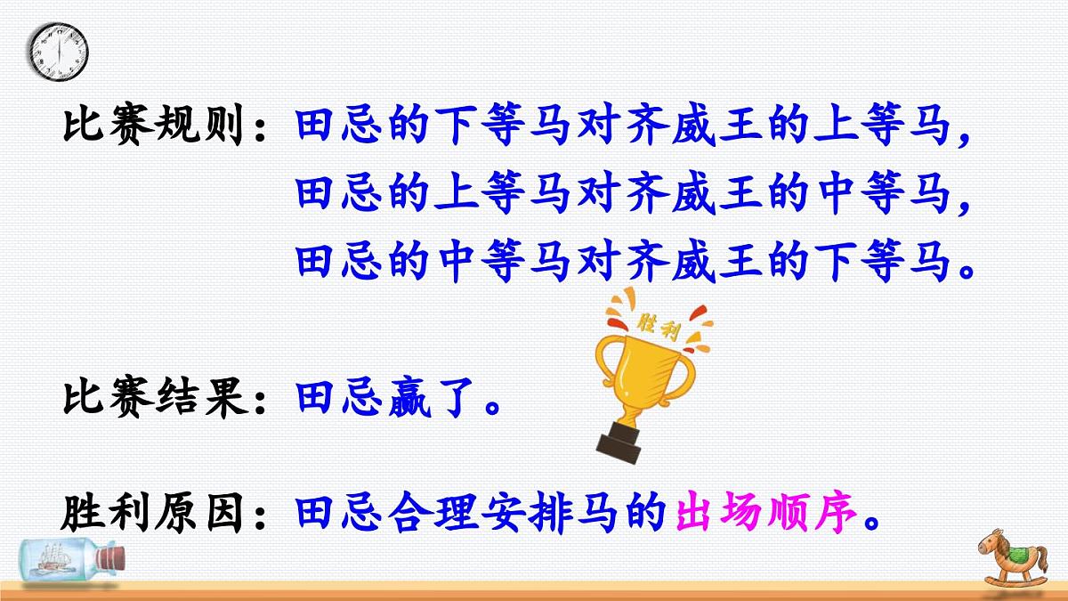 新统编版小学语文五下 6-16《田忌赛马》教学课件(第二课时)第8页
