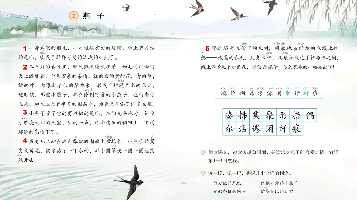 2.燕子 课件 2024-2025学年部编版语文三年级下册第3页