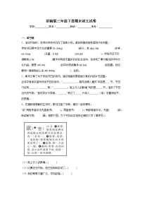 部编版三年级下册期末语文试卷 无答案