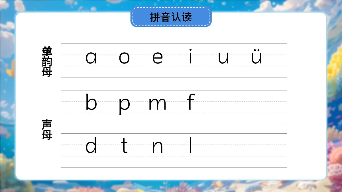 第二单元复习 课件 部编版语文一年级上册第3页