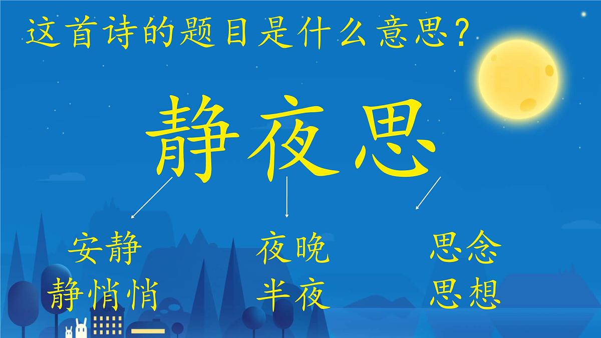 小学语文统编版(2024)一年级下册4.7 静夜思 课件第2页