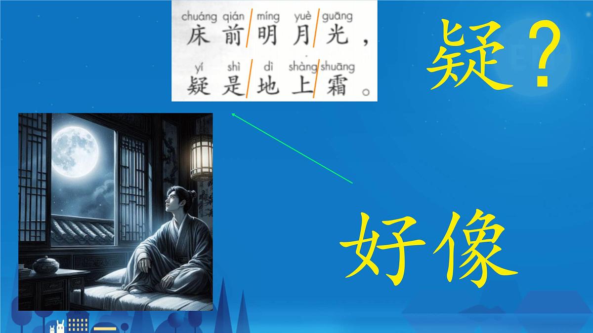 小学语文统编版(2024)一年级下册4.7 静夜思 课件第5页
