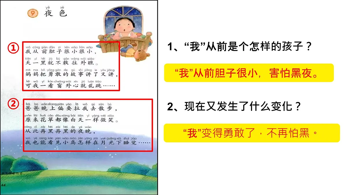 小学语文统编版(2024)一年级下册4.8 夜色 课件第8页