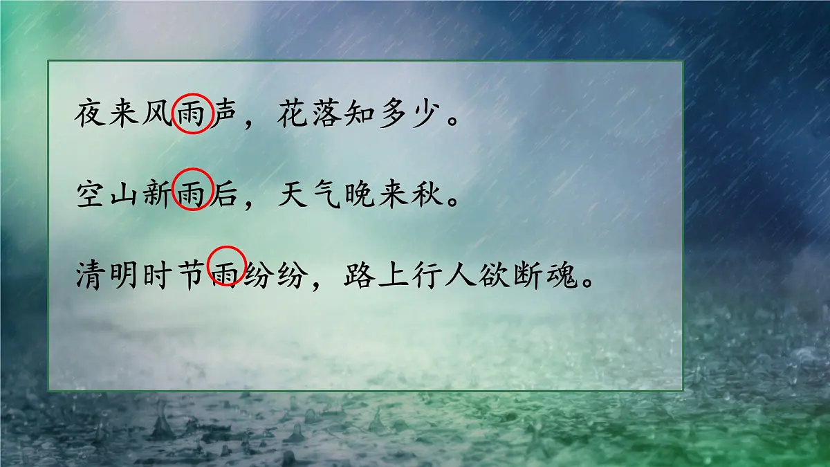 小学语文统编版(2024)二年级下册6.16 雷雨 课件第3页