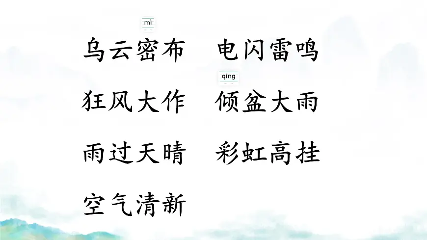 小学语文统编版(2024)二年级下册6.16 雷雨 课件第2页