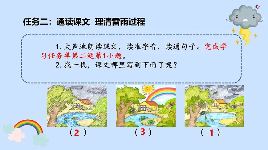 小学语文统编版(2024)二年级下册6.16 雷雨 课件第6页