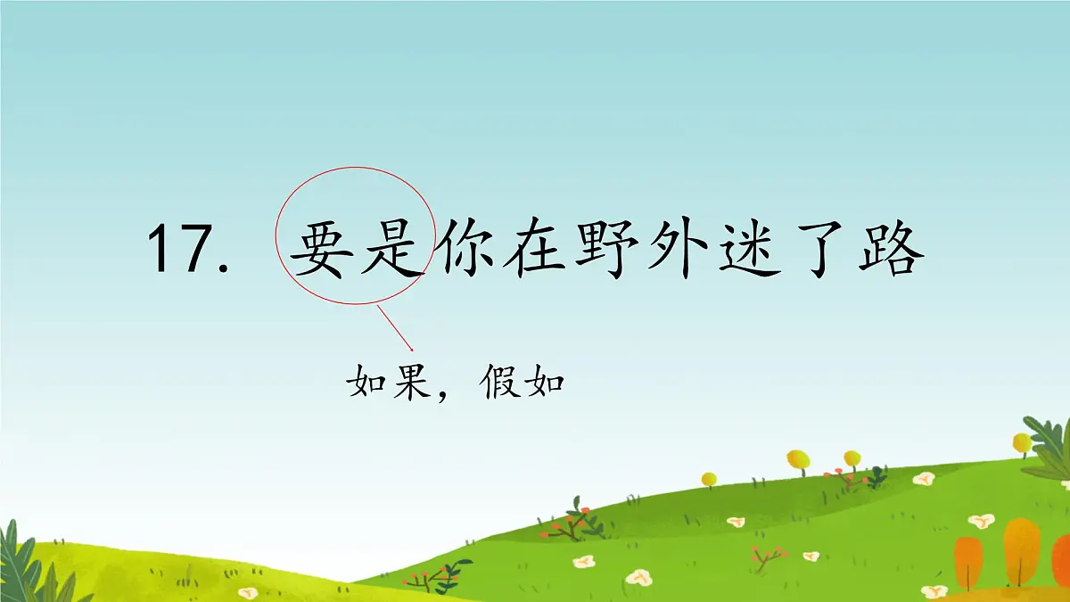 小学语文统编版(2024)二年级下册6.17 要是你在野外迷了路 课件第3页