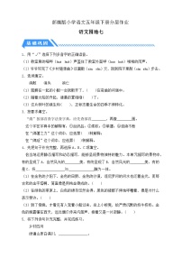 小学语文统编版（2024）五年级下册语文园地课时作业