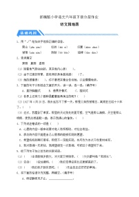 小学语文统编版（2024）六年级下册语文园地同步测试题