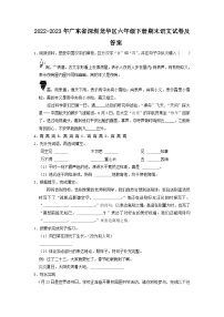 2022-2023年广东省深圳龙华区六年级下册期末语文试卷及答案