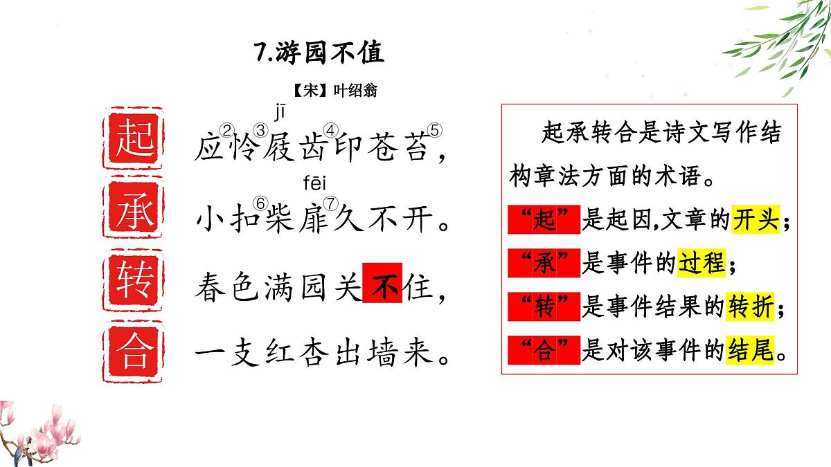 六下《游园不值》课件第8页