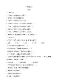 三年级下册语文《句子》夺冠专项突破(二)测试卷  部编版 含答案