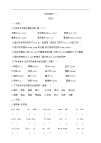 五年级下册语文《字词》夺冠专项突破(一)测试卷  部编版 含答案