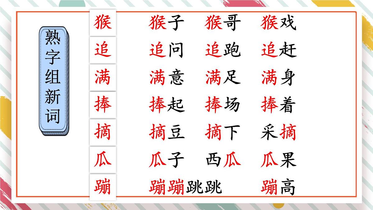 统编版一年级语文下册《17 小猴子下山》课件第7页