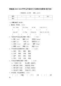 部编版2024-2025学年五年级语文下册期末检测卷（提升版）（含答案）
