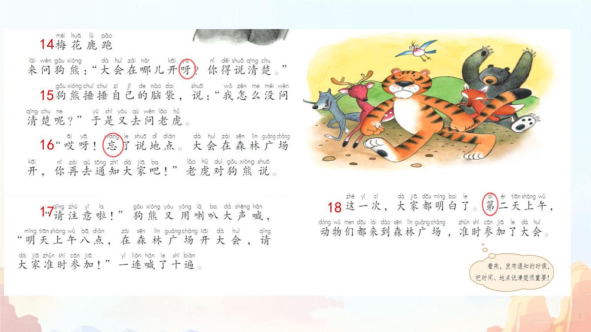 小学语文统编版(2024)一年级下册7.16 动物王国开大会 课件第4页